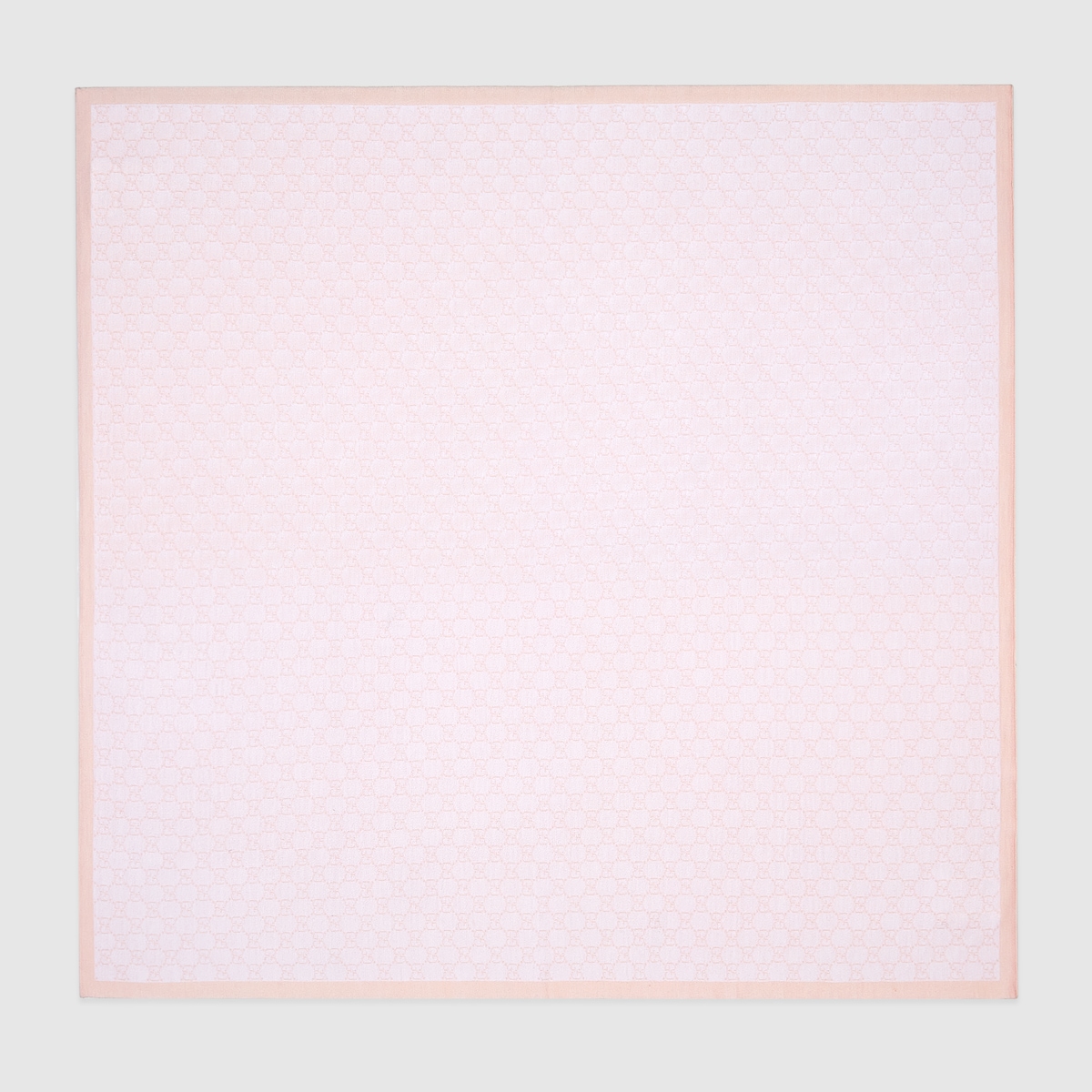 ベビー〕 GGパターン ウール ブランケット ・ホワイト/ピンク GG