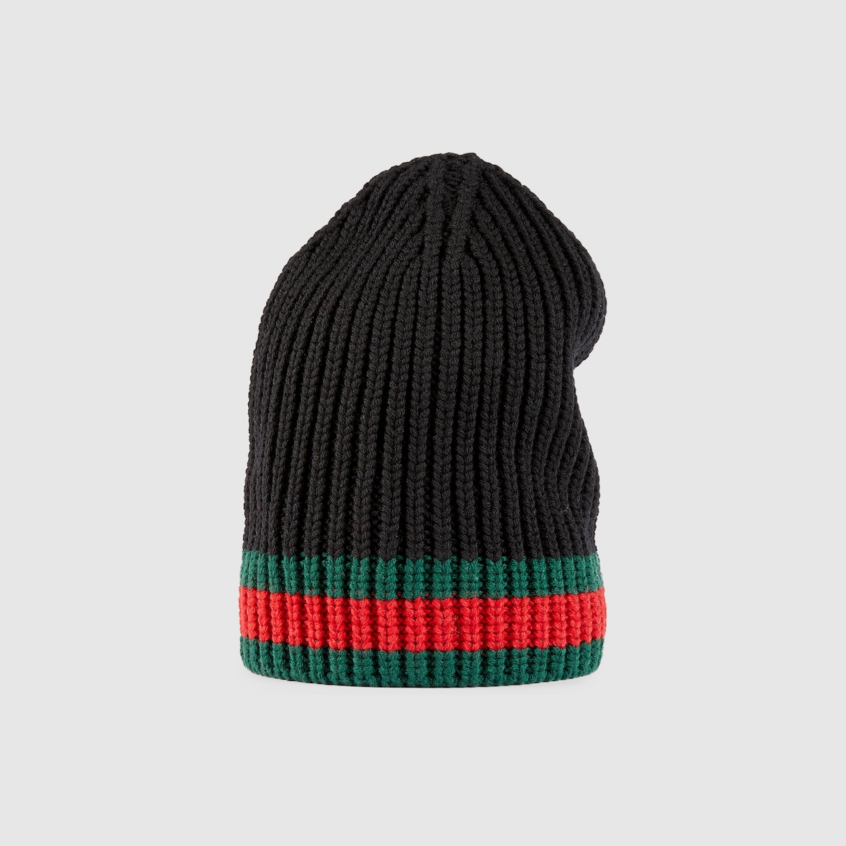 Mütze aus Wolle mit Webdetail in schwarze Wolle | GUCCI® DE