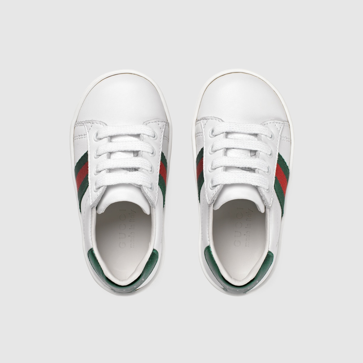 White Leather Toddler Low-top With Web - thumbnail 2