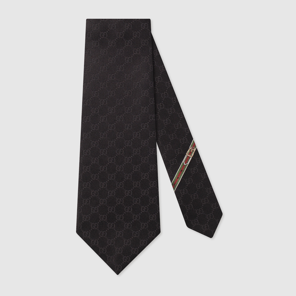 Sky Blue GG Pattern Silk Tie - thumbnail 10