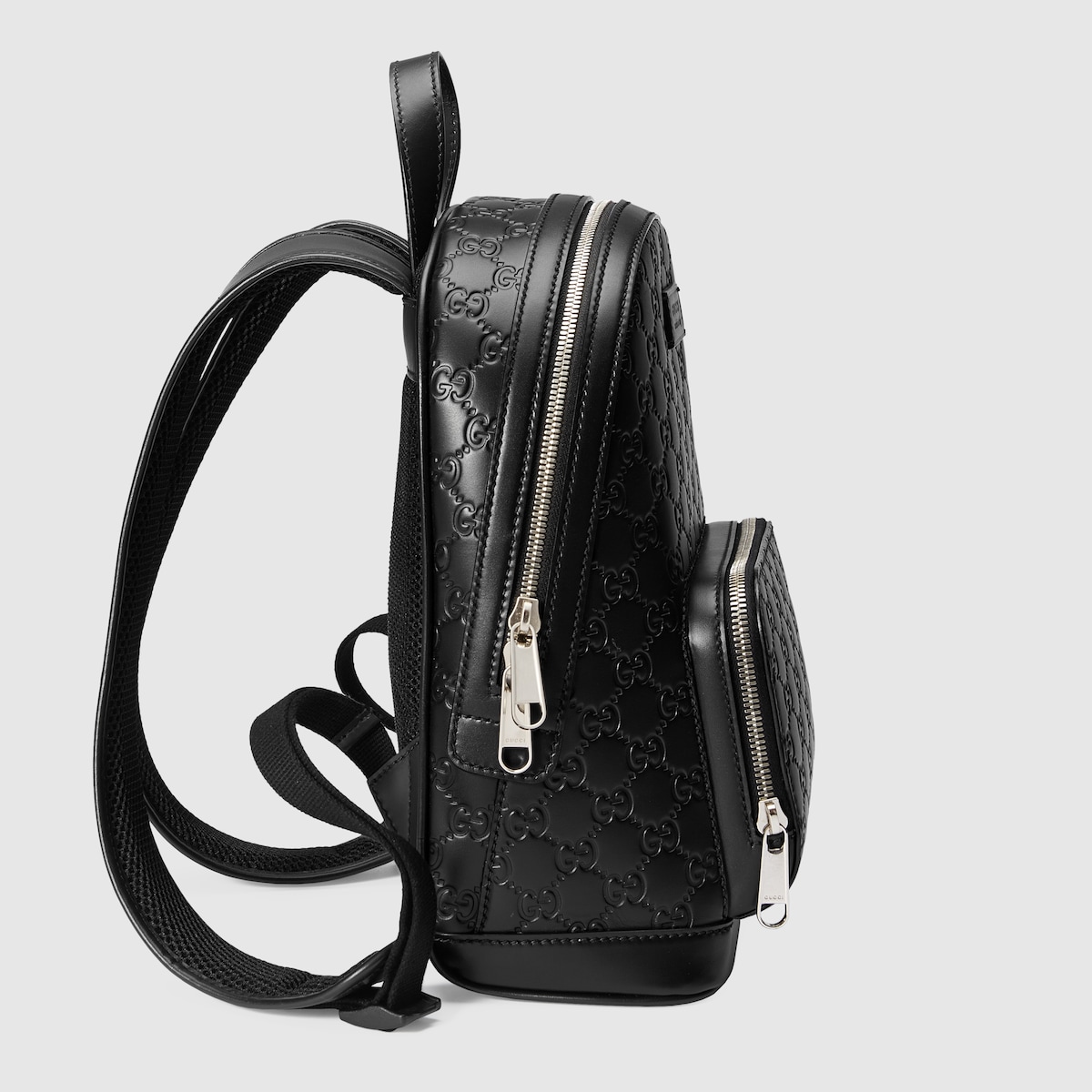 Gucci black leather backpack online