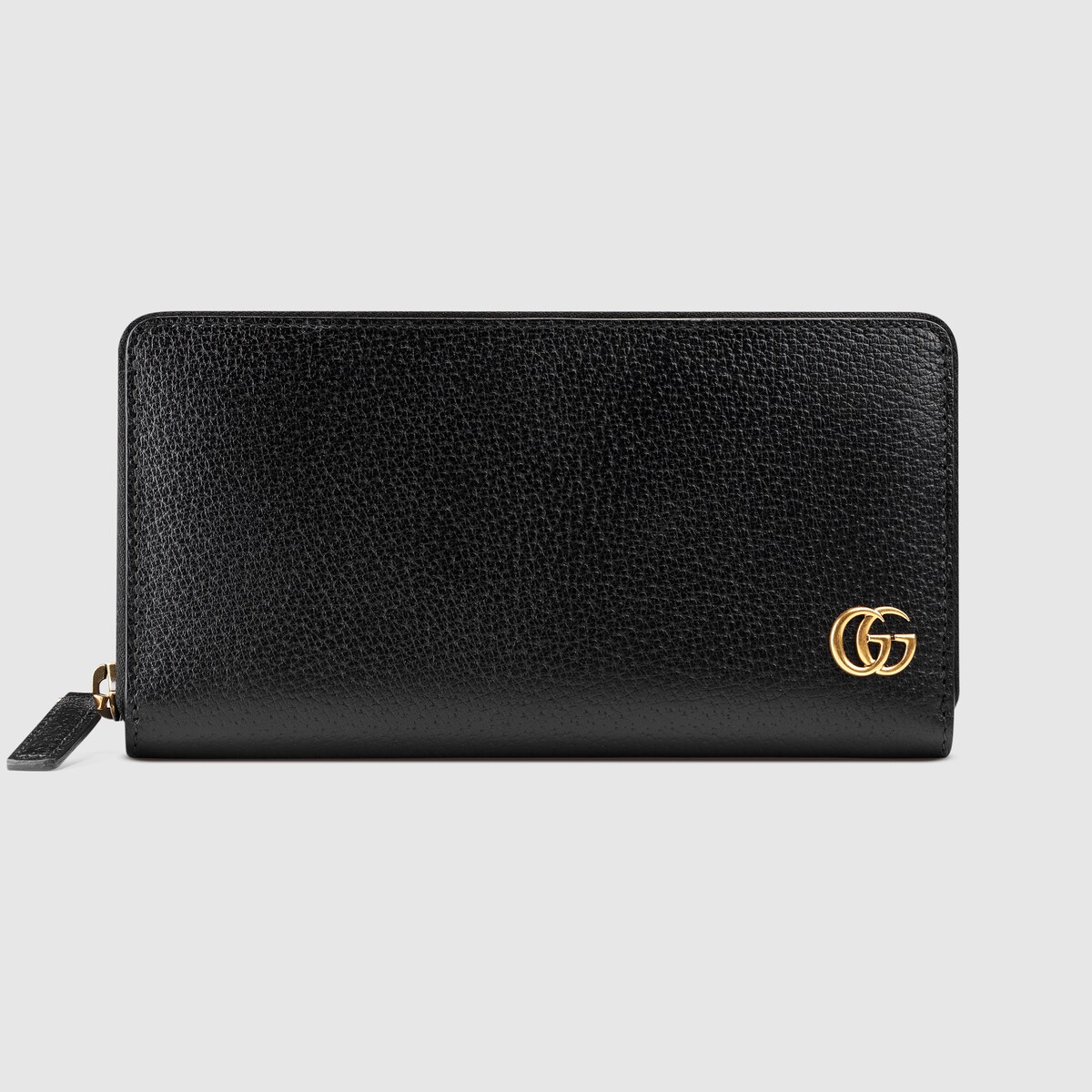 Black Leather GG Marmont Zip Around Wallet GUCCI® Australia