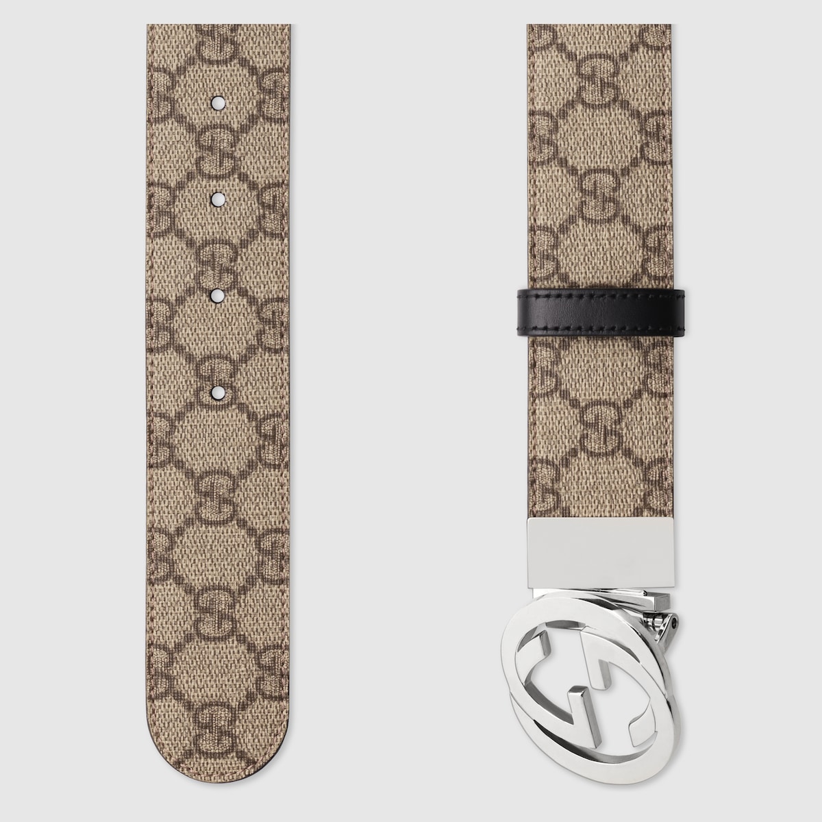 GG Supreme / Black Leather Reversible Belt | GUCCI® US