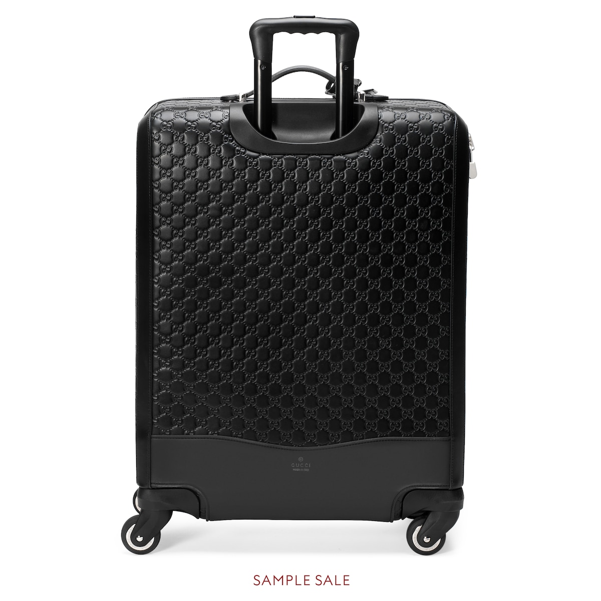 black gucci luggage set