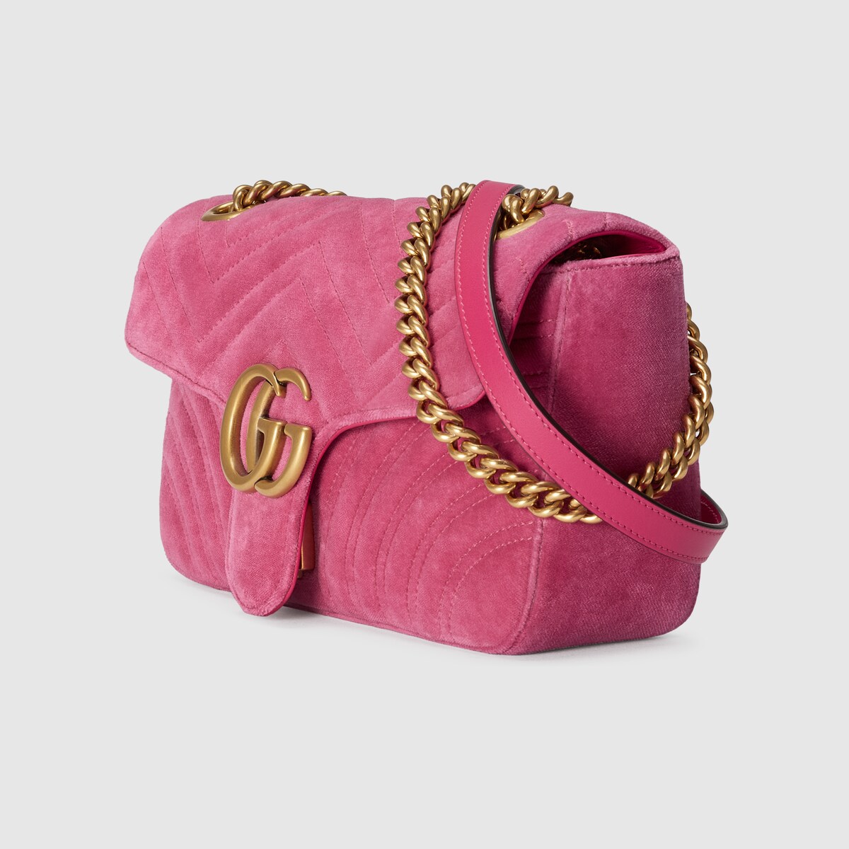 gg velvet round shoulder bag