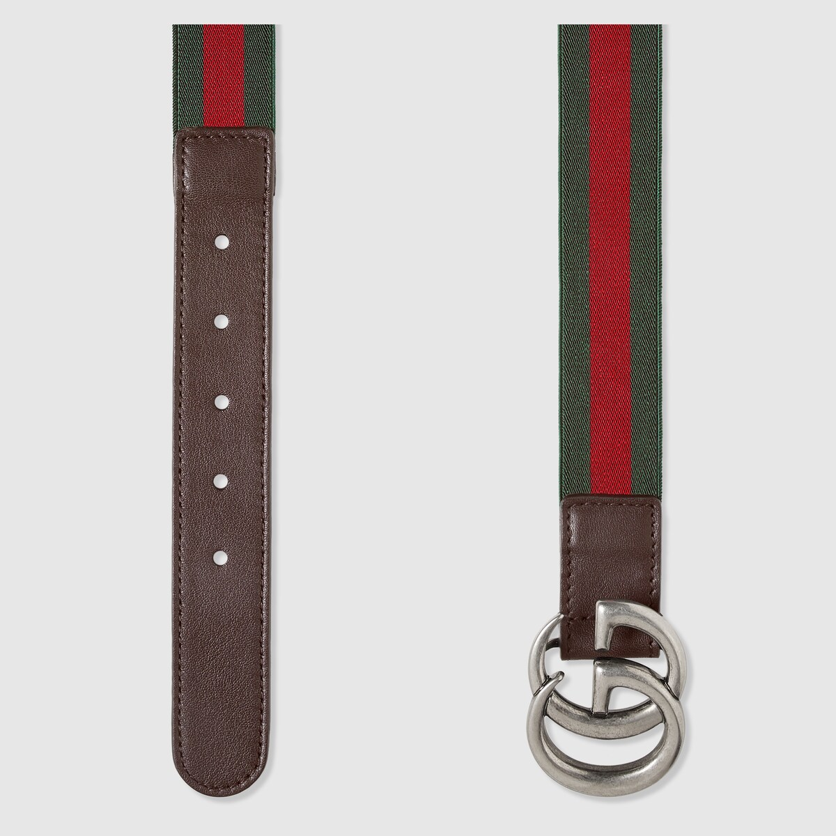 Children's elastic Web belt in green and red Web - thumbnail 2