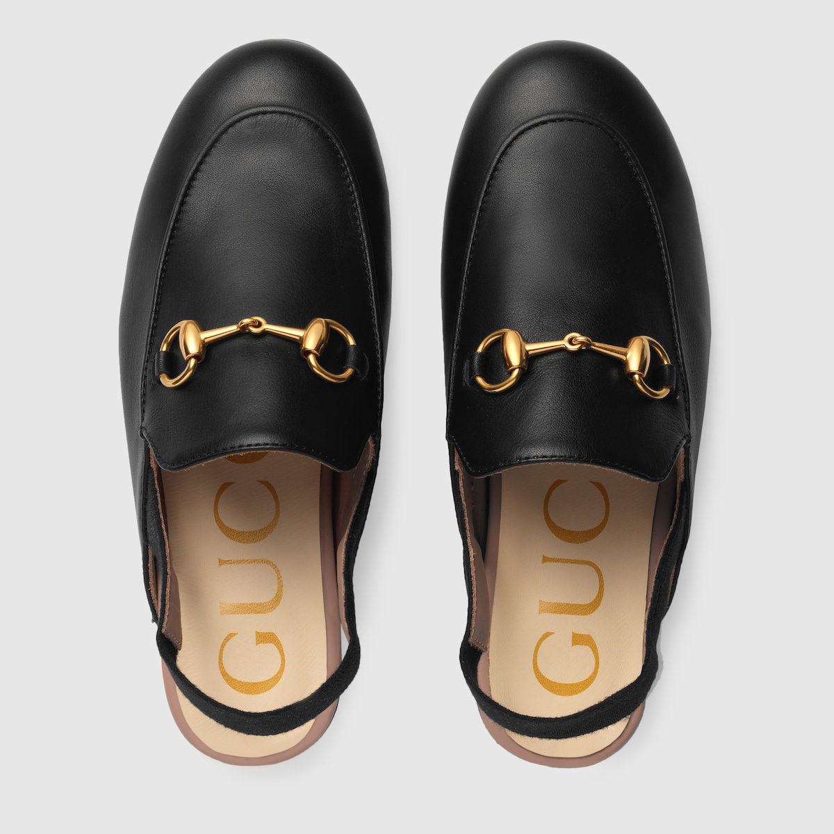 Black Leather Children's Princetown Slipper - thumbnail 4