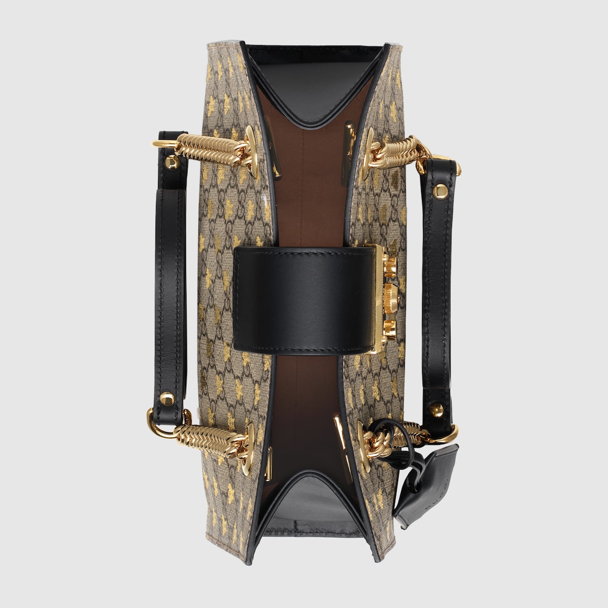 GG Supreme Padlock Small Bees Open Pocket Shoulder Bag GUCCI® UK