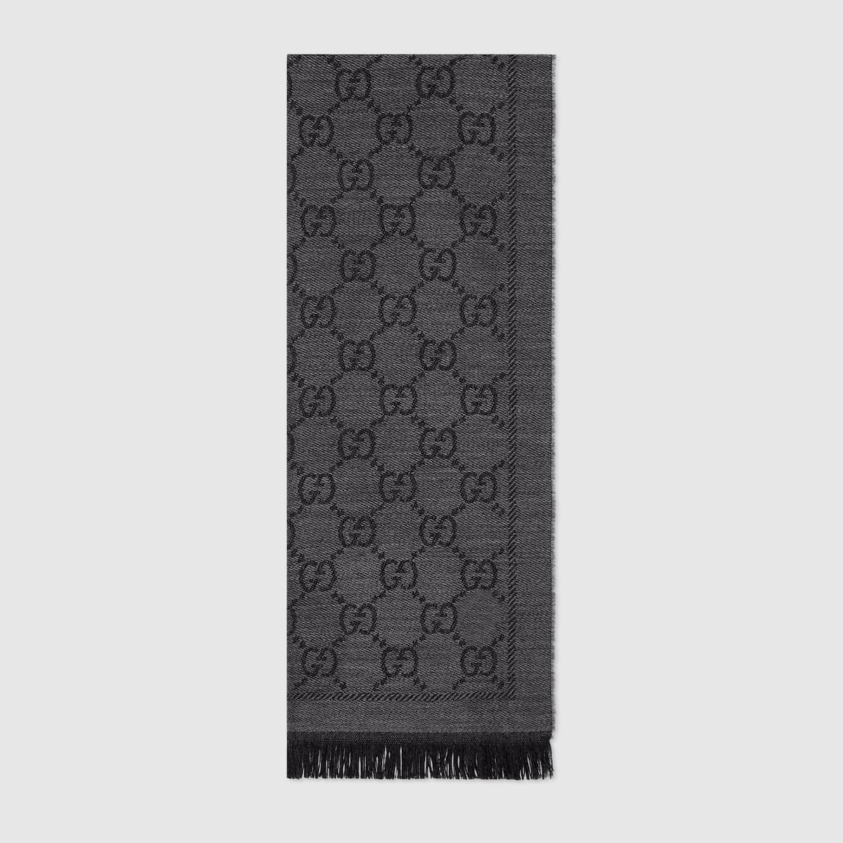 スカーフ Gucci Sciarpa In Lana Gg Jacquard GG wool jacquard scarf in ivory and beige | GUCCI® US