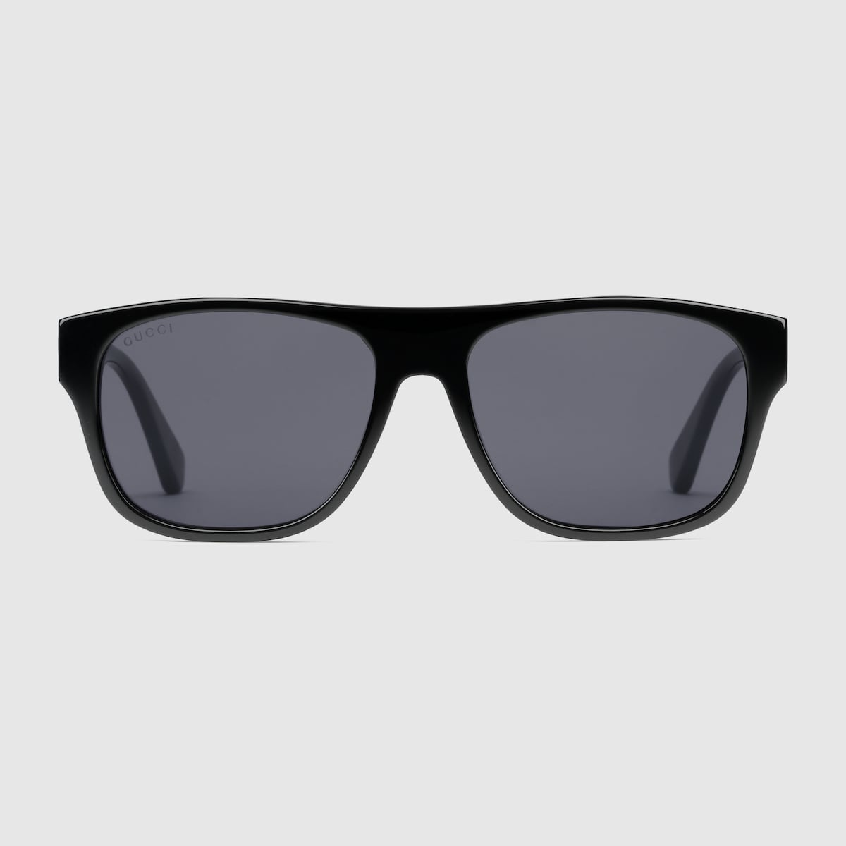 Black Acetate Rectangular-Frame Sunglasses - thumbnail 2