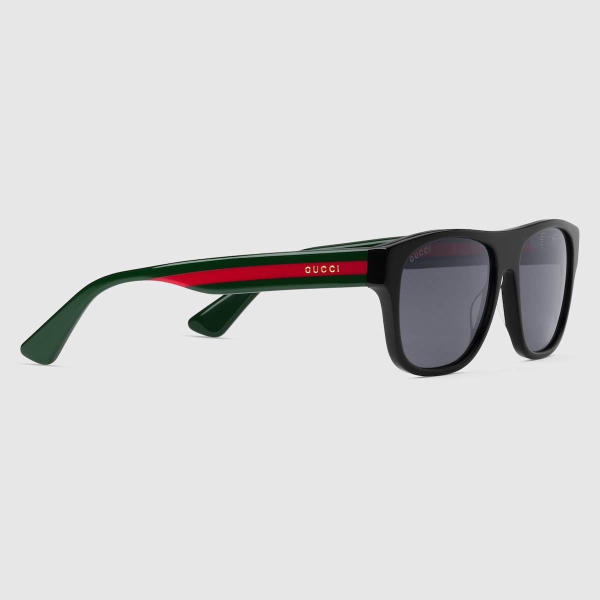 Black Acetate Rectangular-Frame Sunglasses - thumbnail 3