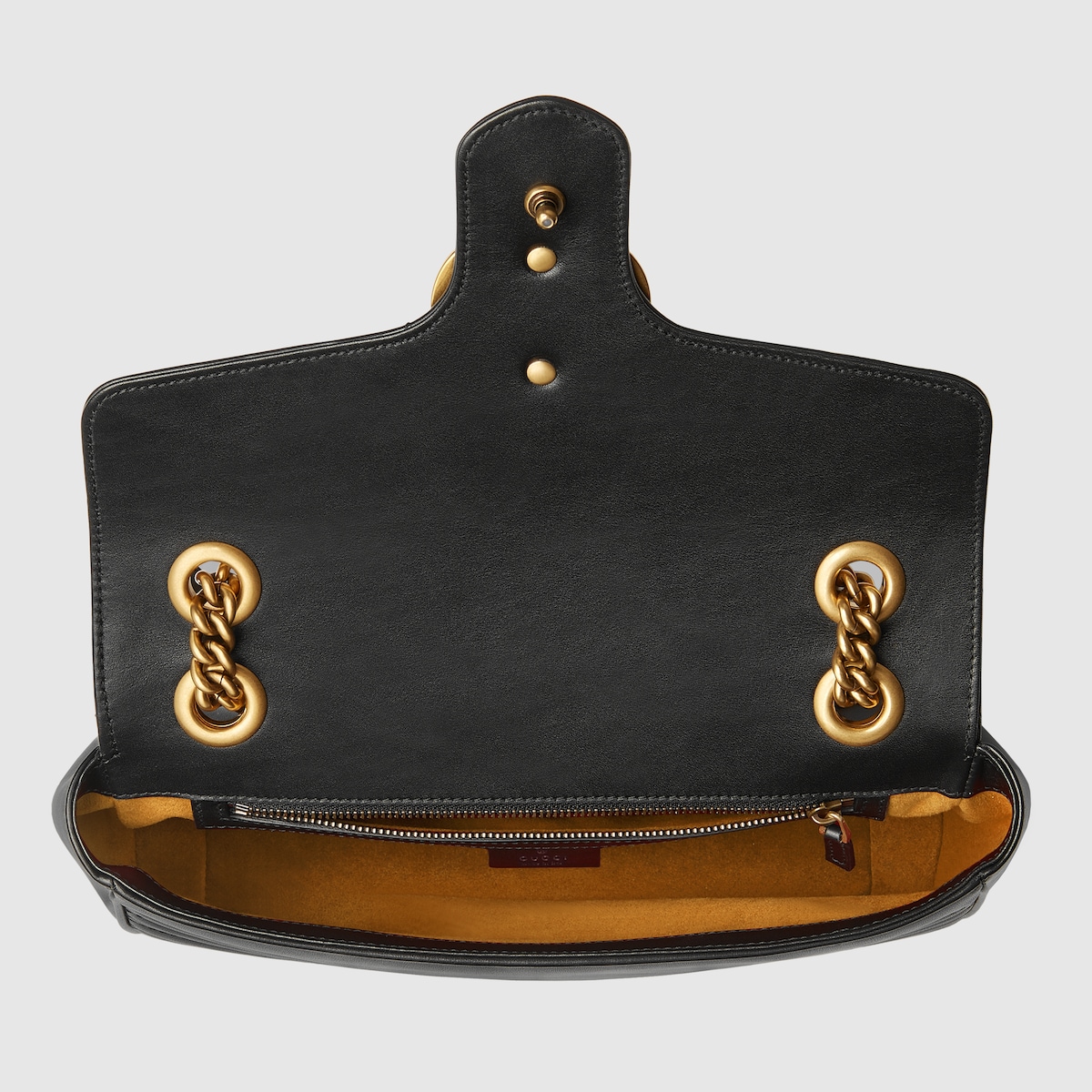 Borsa a spalla GG Marmont misura piccola in pelle nera GUCCI Italia