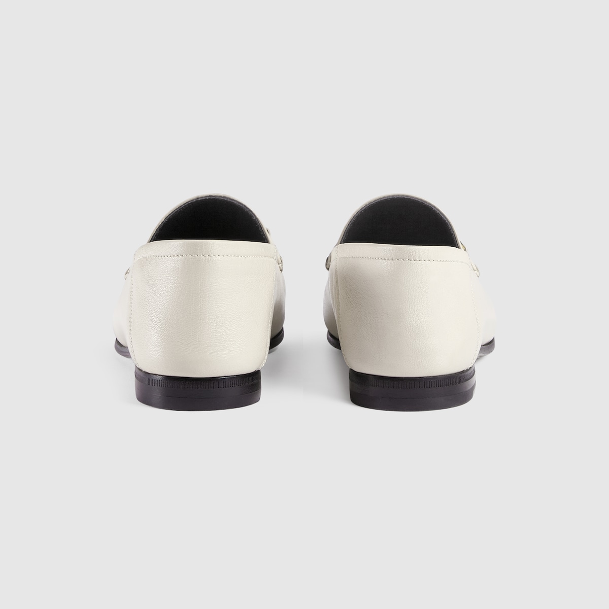 White Leather Horsebit Loafer GUCCI TH