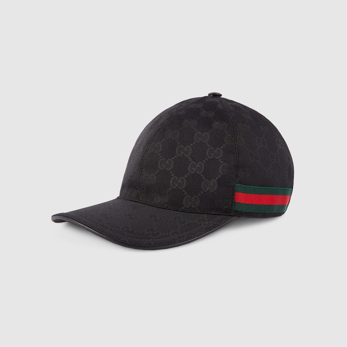 Black Original GG Canvas Baseball Hat With Web GUCCI UK