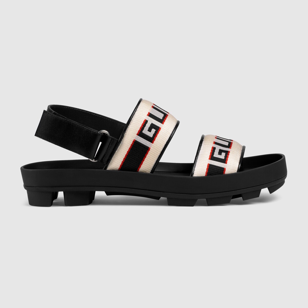 gucci stripe strap sandal