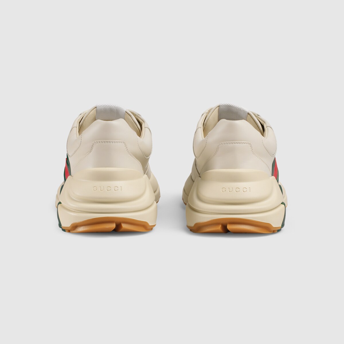 rhyton web print leather sneaker