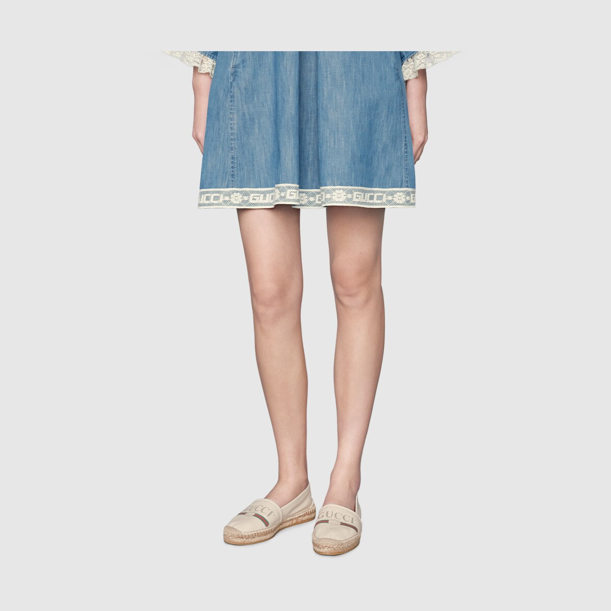gucci logo canvas espadrille
