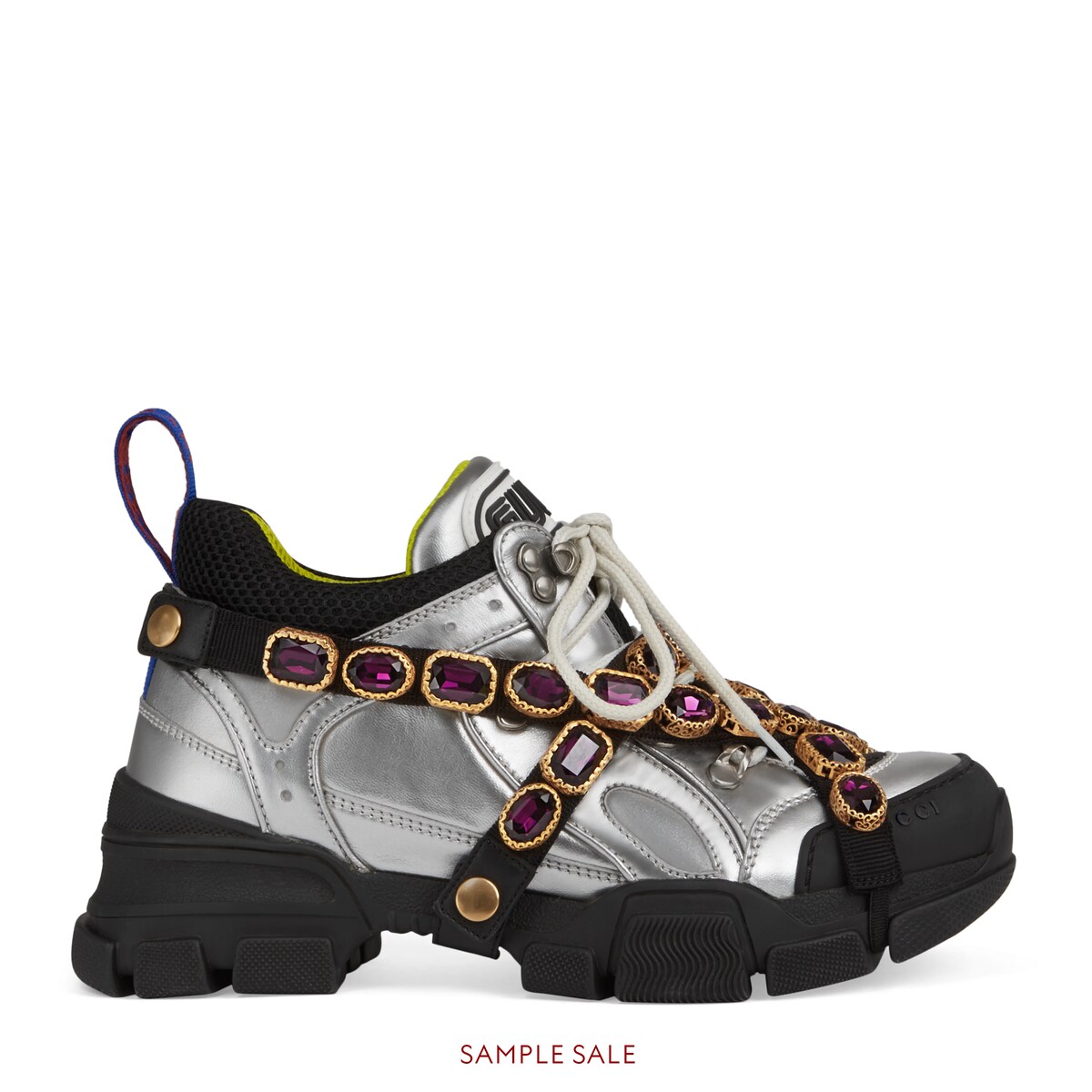 flashtrek sneaker with removable crystals gucci