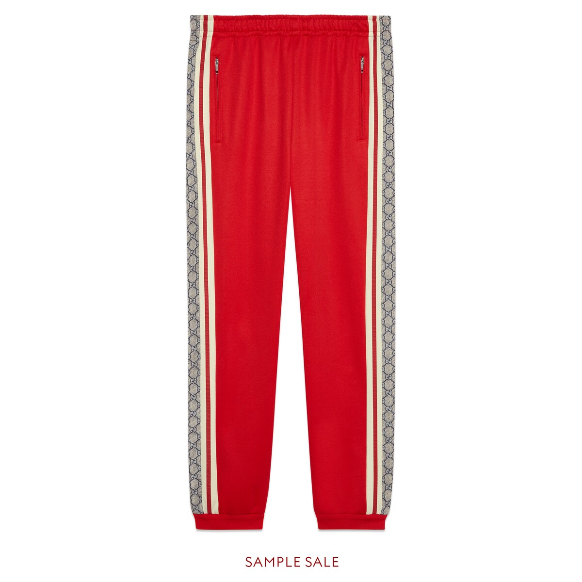 Shop Gucci Oversize Technical Jersey Jogging Pant In Red