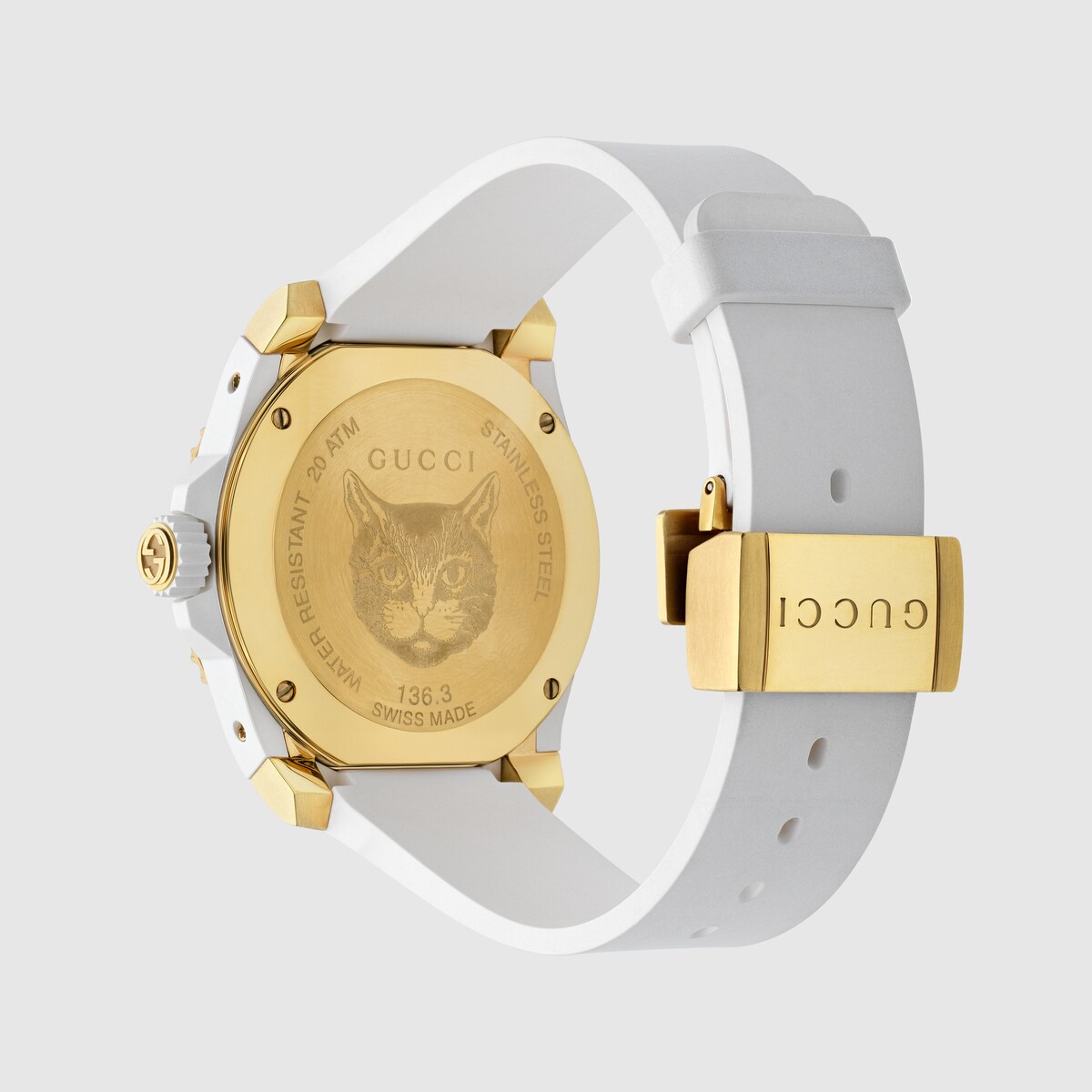 gucci dive watch white face