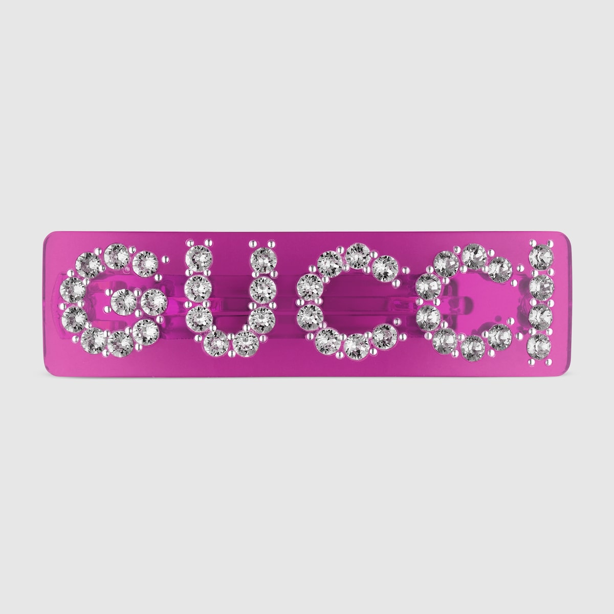 Fuchsia Resin Crystal Gucci Single Hair Barrette GUCCI® US