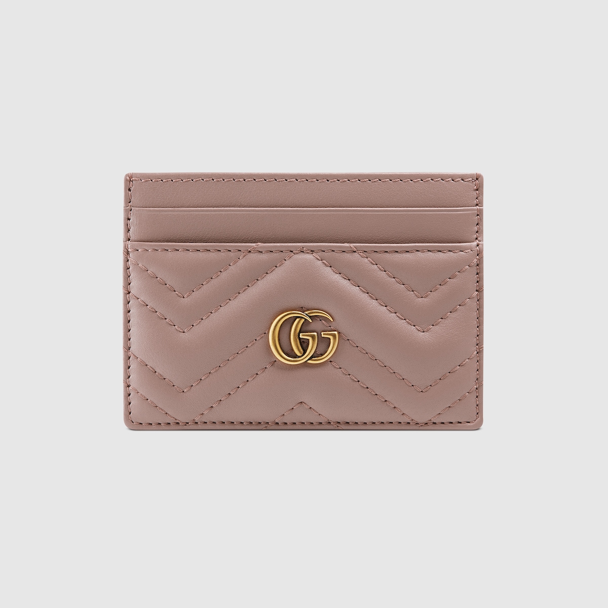 Porte cartes GG Marmont en cuir matelasse nude GUCCI Canada