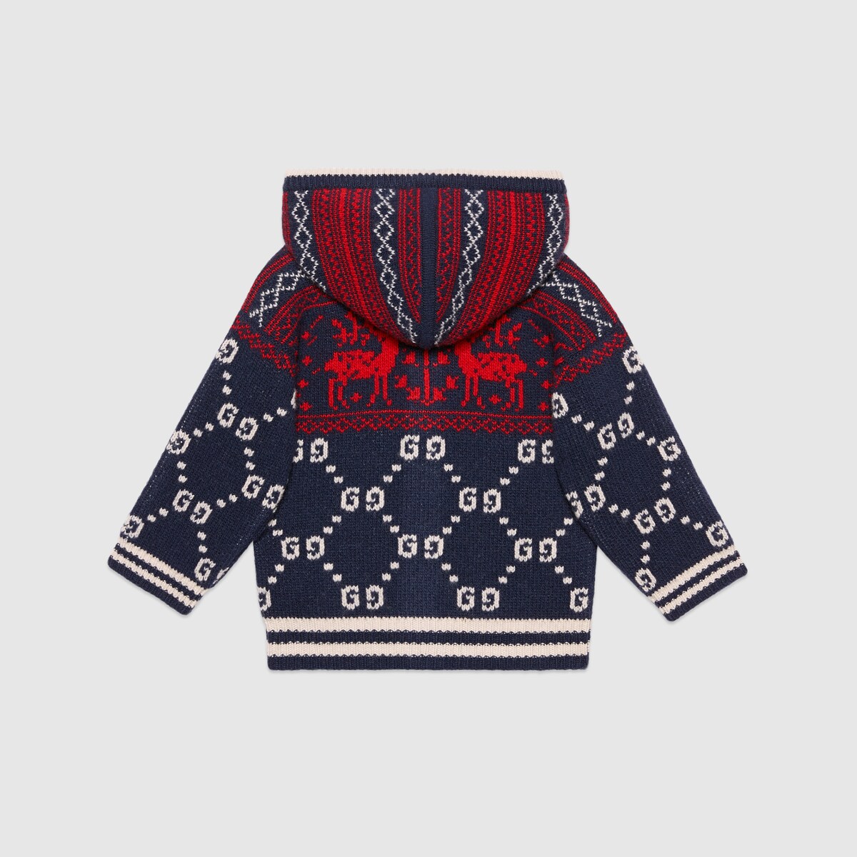 children's gg reindeers wool sweater