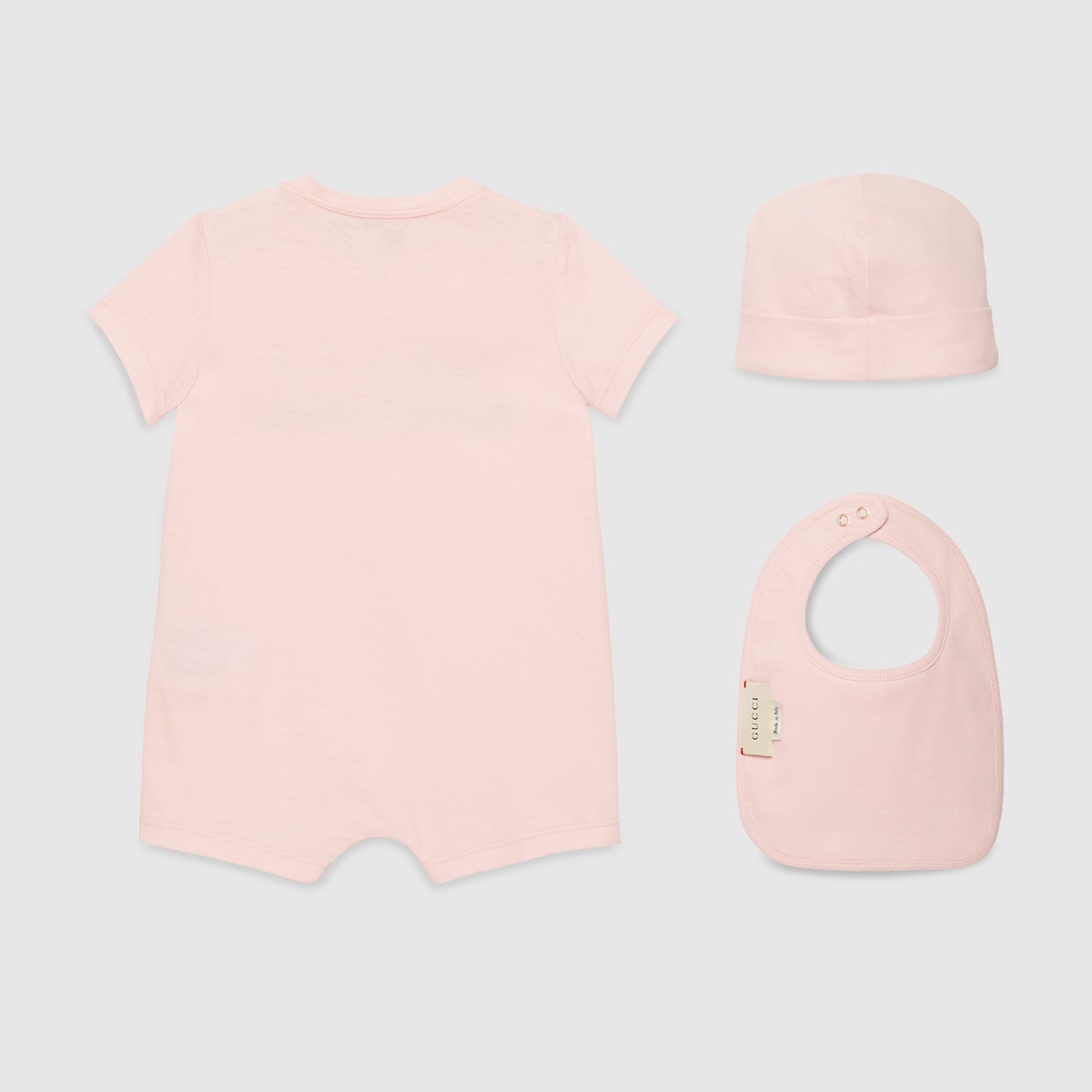Pale Pink Cotton Baby Gift Set With Gucci Logo - thumbnail 2