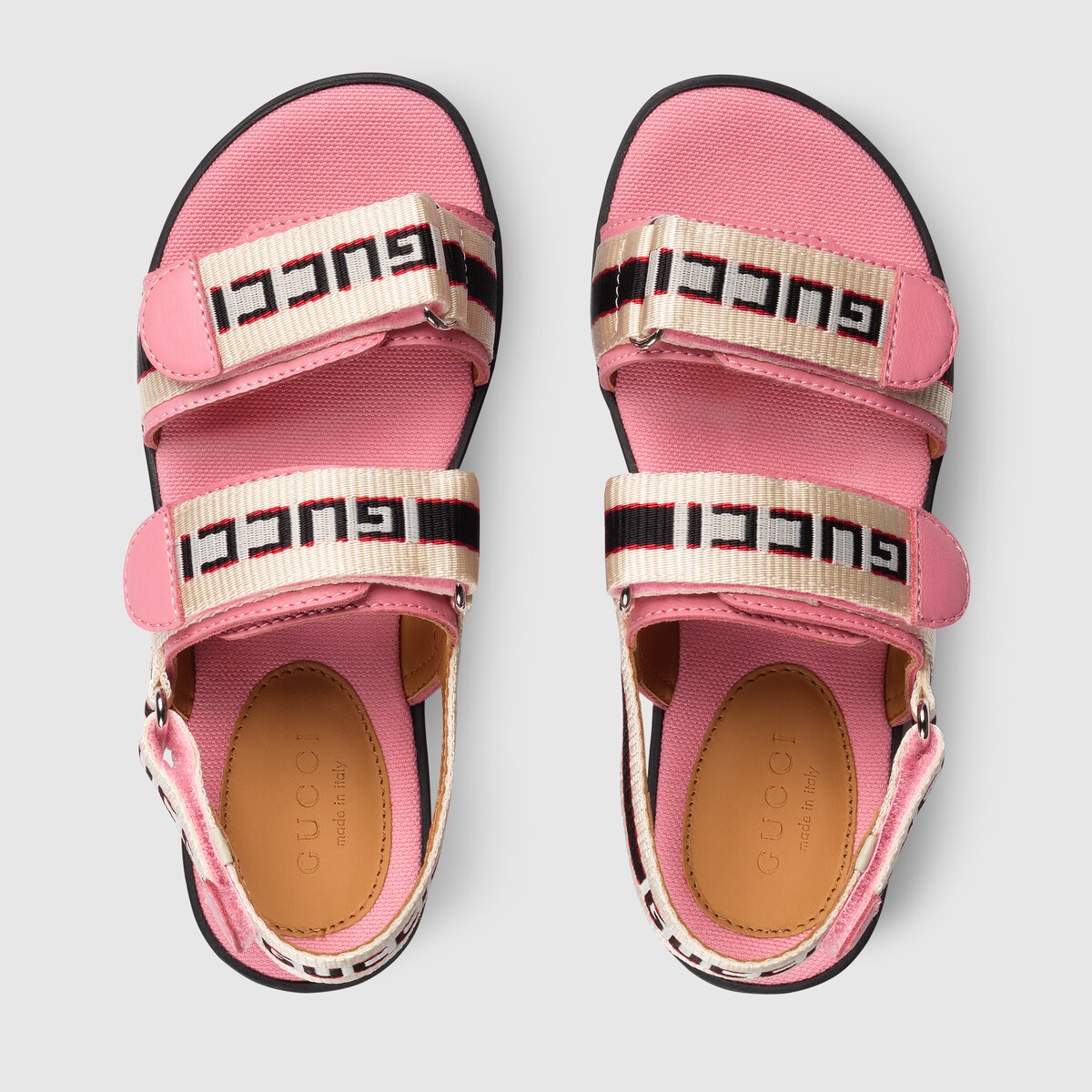 gucci striped sandals