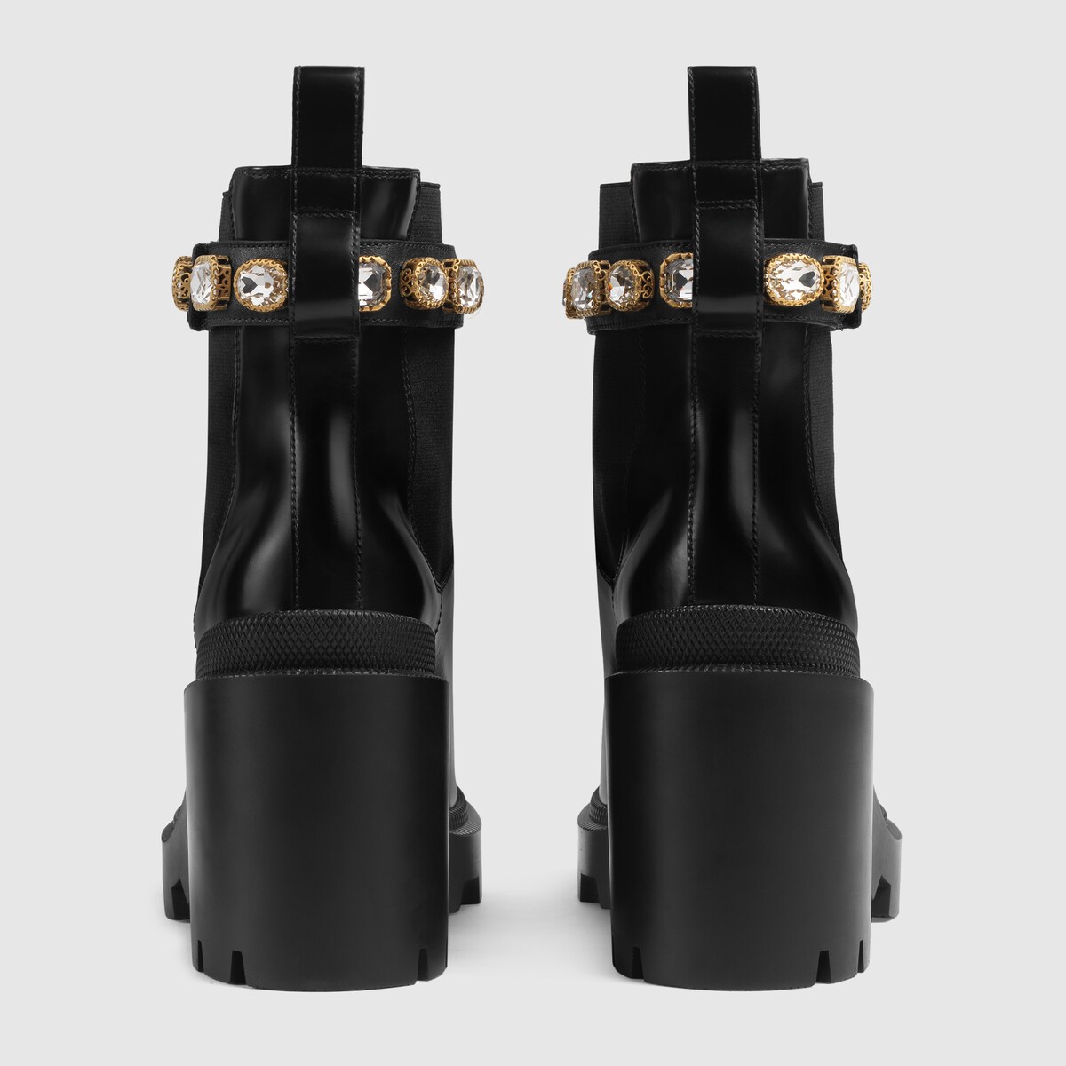 GUCCI LEATHER ANKLE BOOT WITH BELT,550044DKS001000