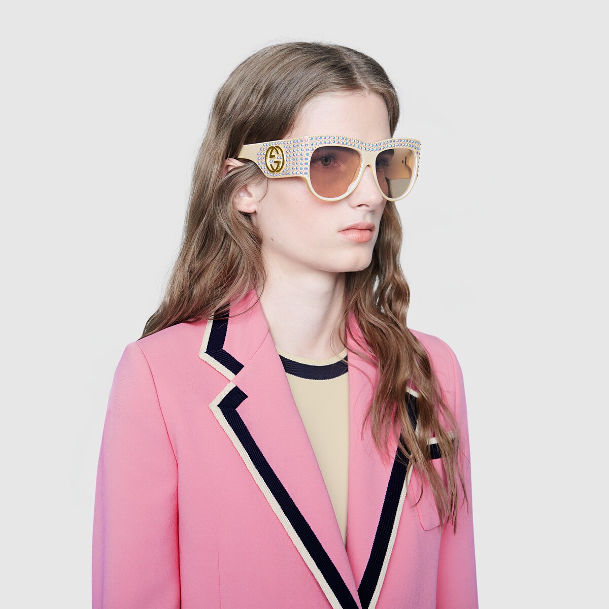 Gucci sunglasses pink crystals sales