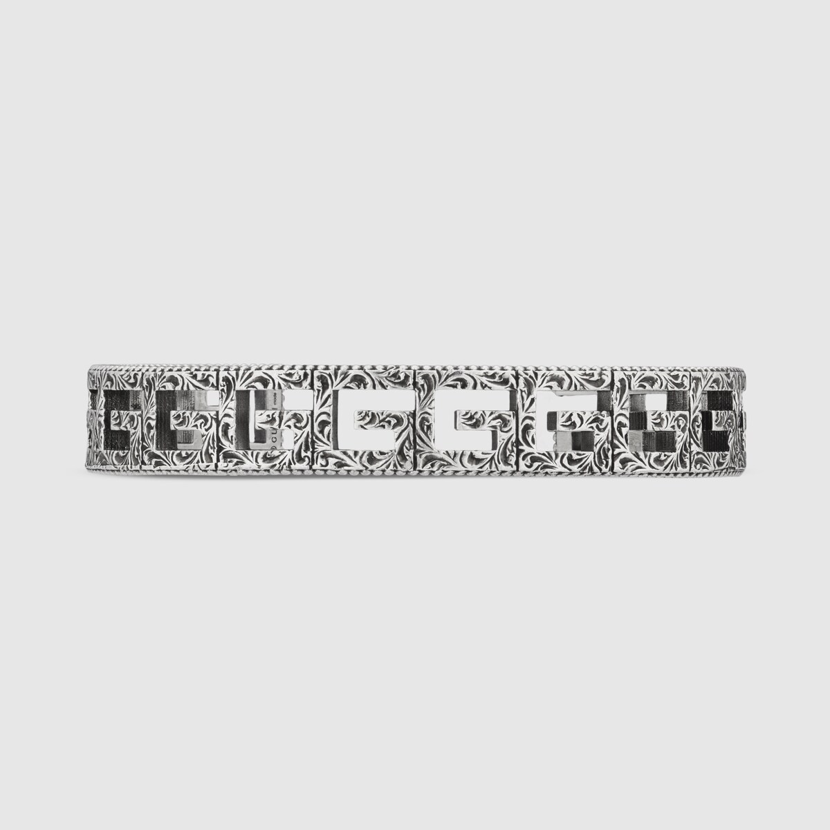 925 Sterling Silver Cuff Bracelet With Square G Motif GUCCI® NO