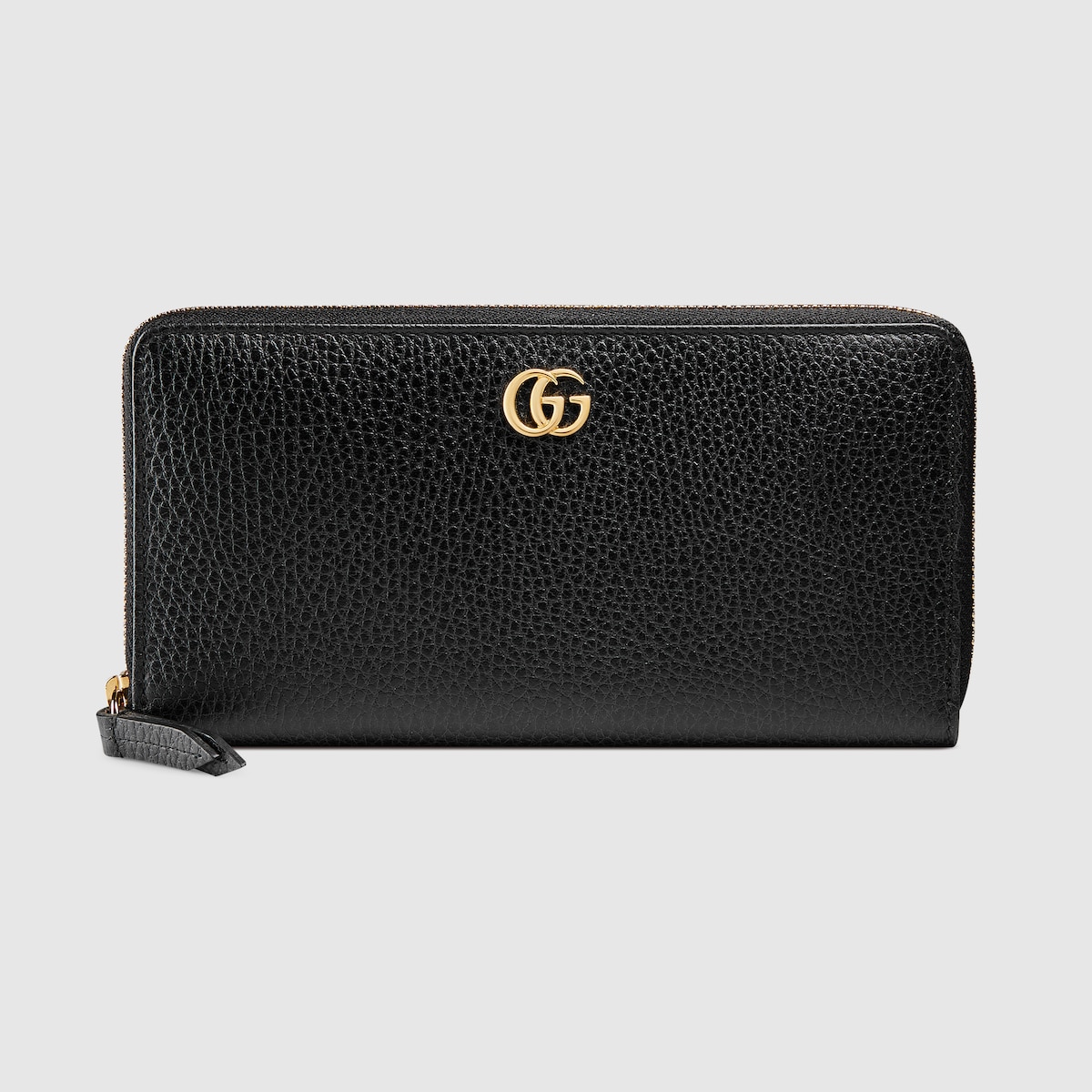 GUCCI ブラックレザー 財布 ダブルG ジップアラウンドウォレット ・ブラック レザー | GUCCI公式