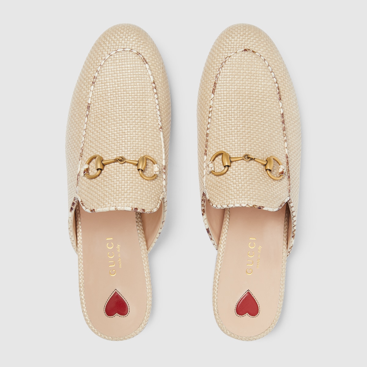 gucci princetown raffia slipper