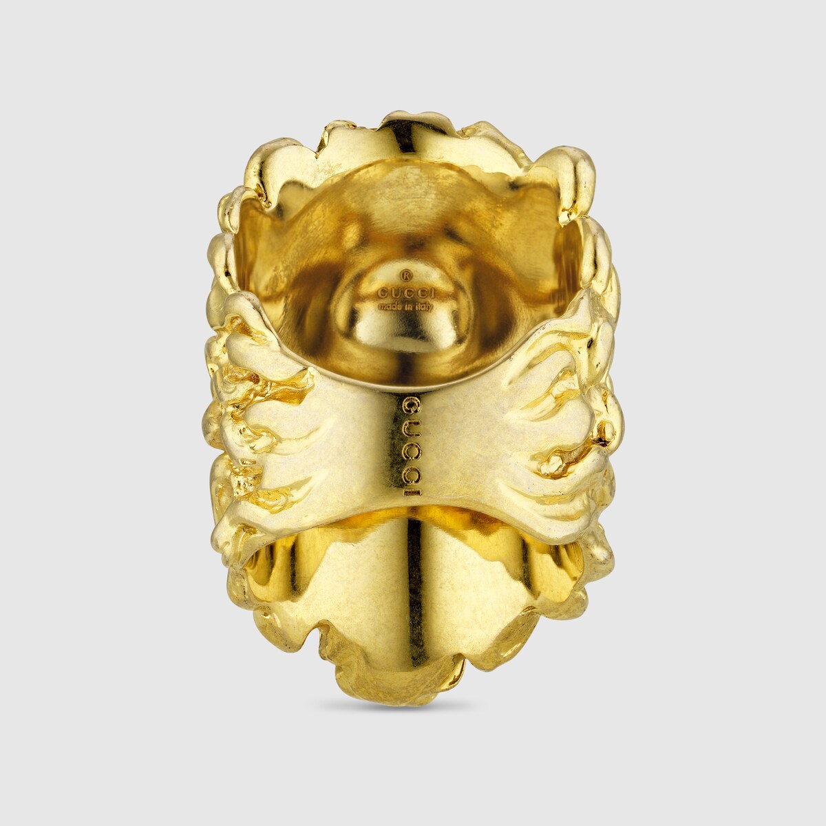 Gucci lion hot sale ring mens