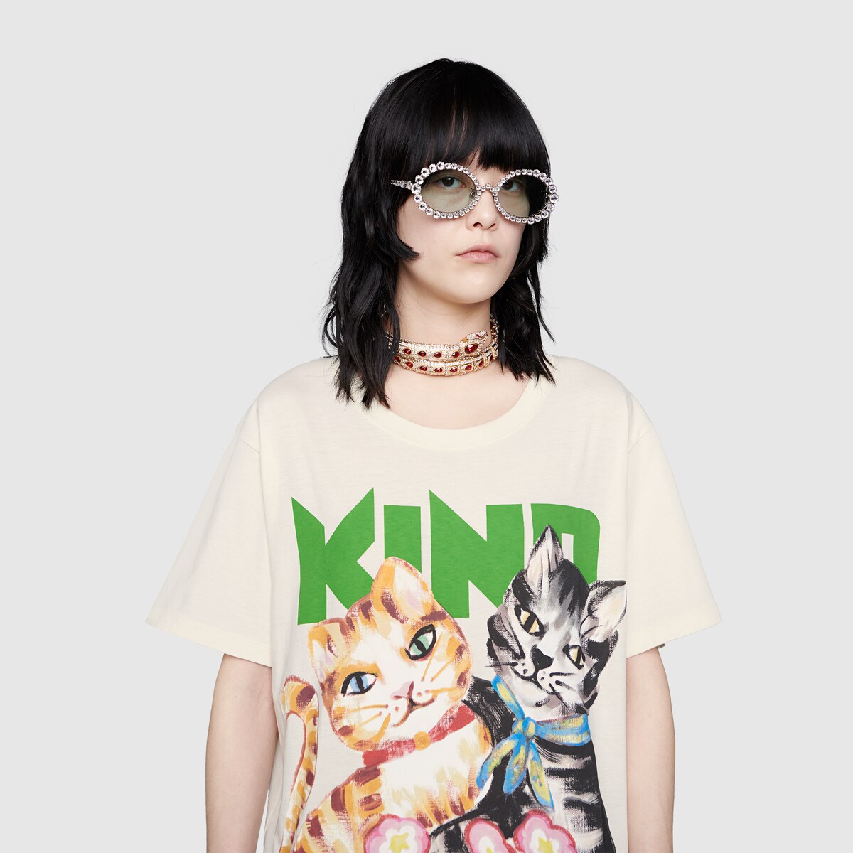 T shirt gucci cat discount