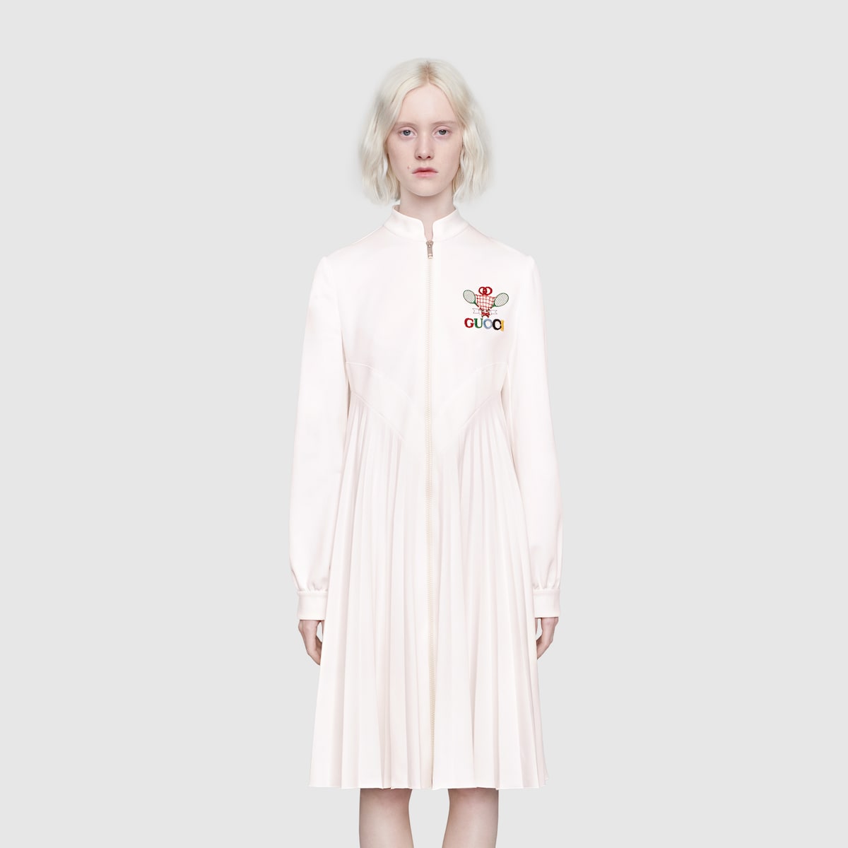 White RTW Technical jersey dress with Gucci Tennis GUCCI® US