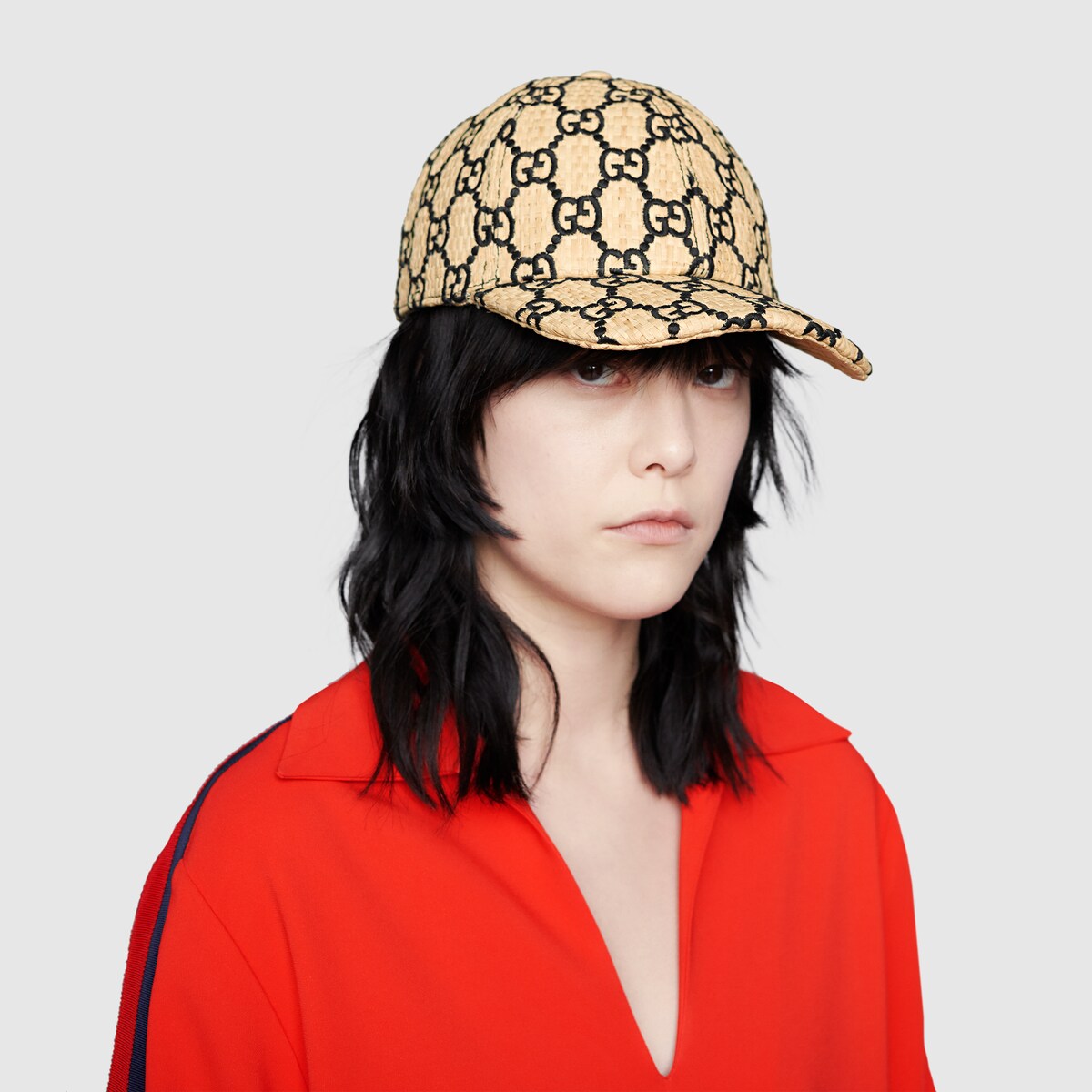 Casquette GG avec peau de serpent GUCCI® FR