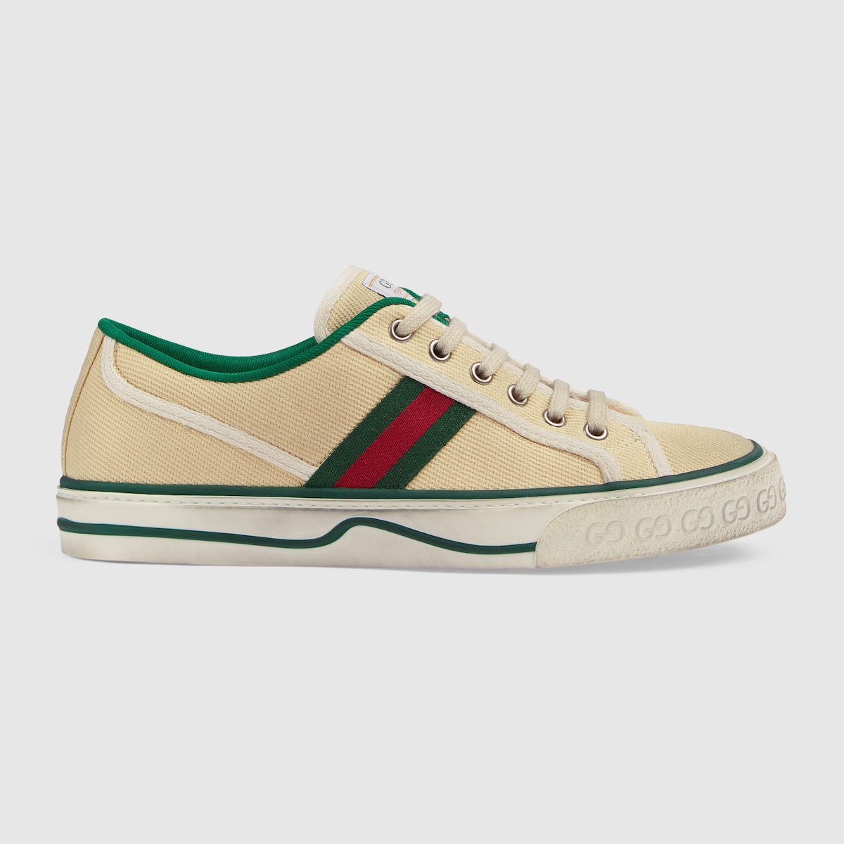 Sneaker Gucci Tennis 1977 donna in cotone burro GUCCI® Italia