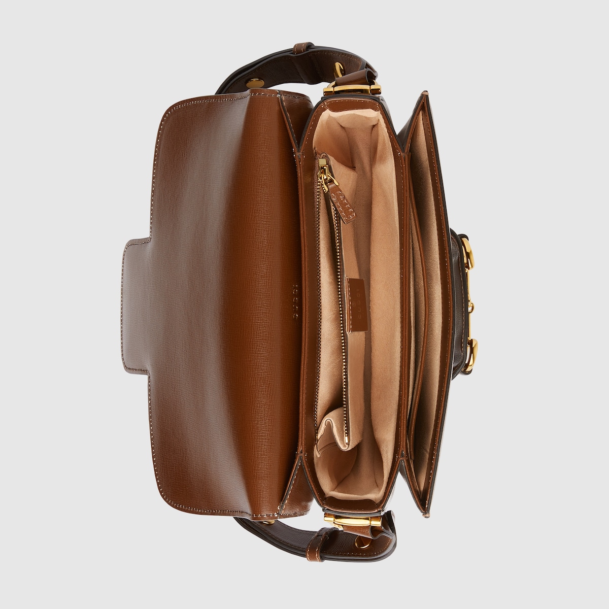 Gucci bag brown leather hotsell