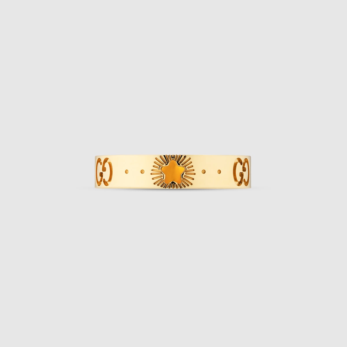 ■GUCCI■ Icon yellow gold/ white gold ring with stars■ 607339_J8500_8000_001_100_0000