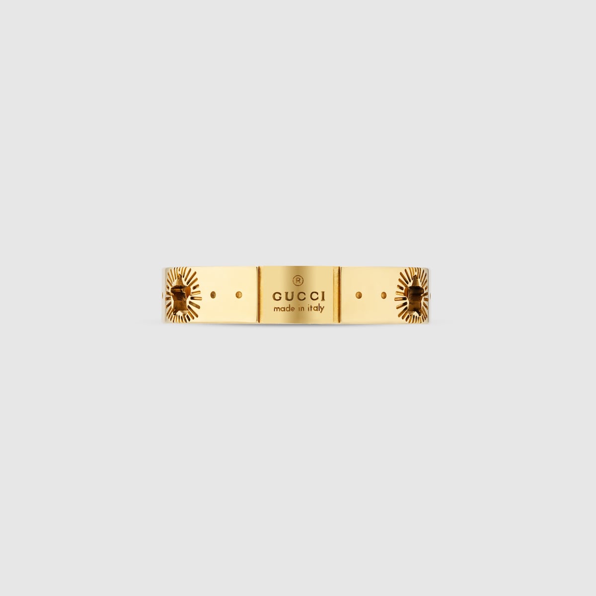 Icon yellow gold ring with stars in 18k yellow gold | GUCCI® US