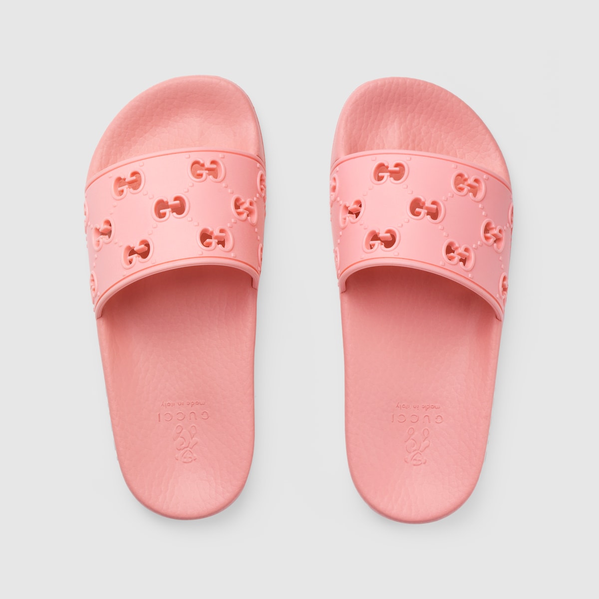 Pink Rubber Children's GG Slide Sandal GUCCI® US