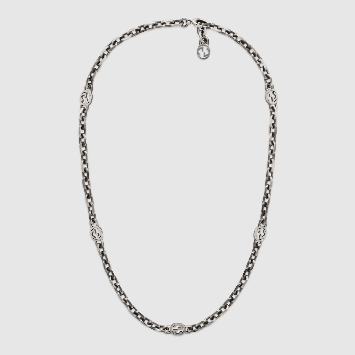 Gucci Interlocking necklace in sterling silver | GUCCI® US