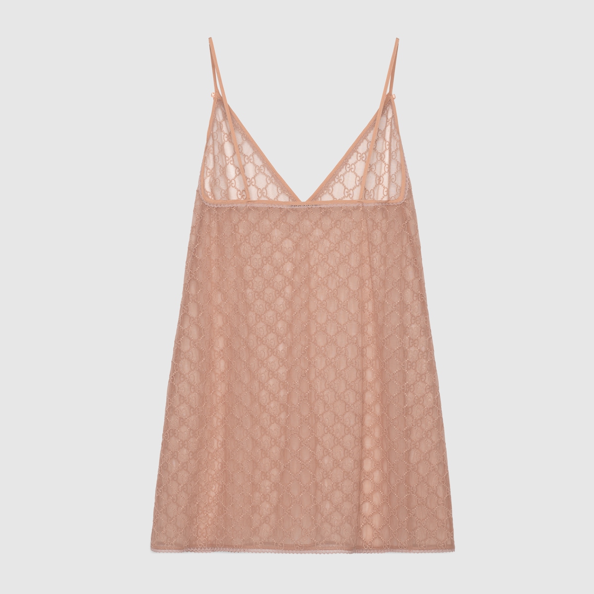 GG tulle lingerie dress in pale pink GG tulle