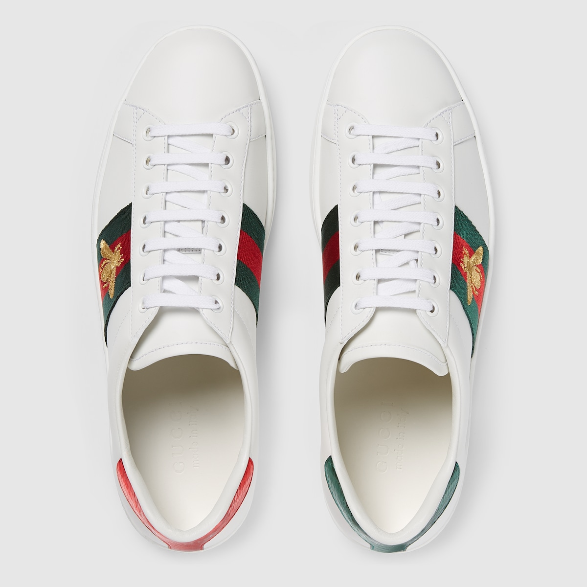 Men s Ace Sneaker White Leather With Bee GUCCI UK