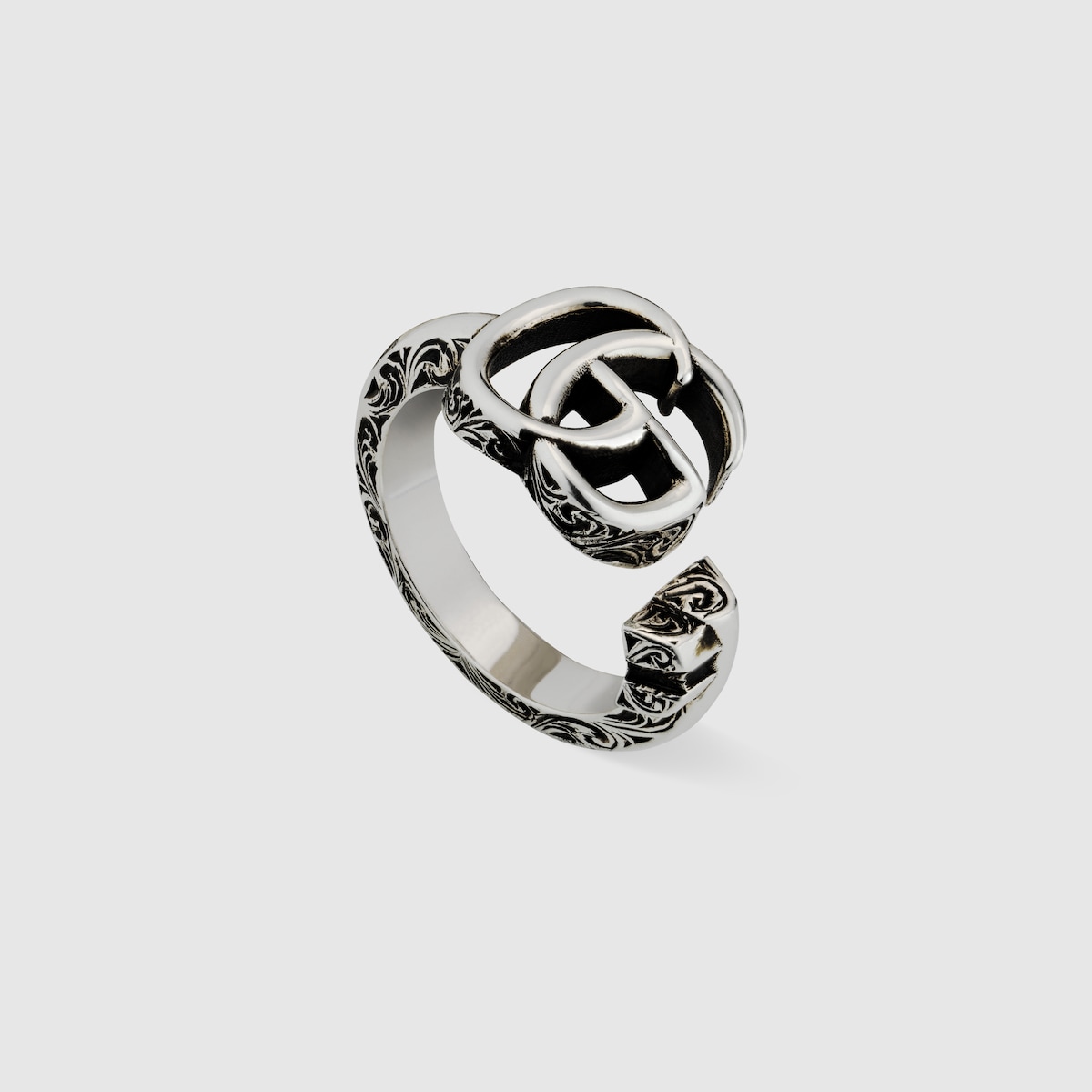 Double G Key Ring In 925 Sterling Silver | GUCCI® US