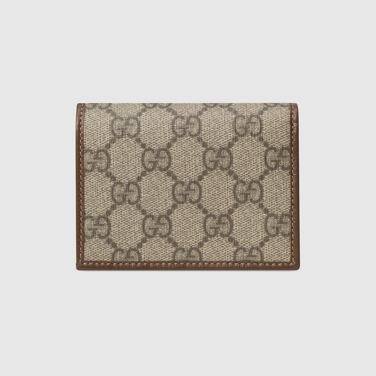 Gucci Horsebit 1955 card case wallet in GG Supreme/brown
