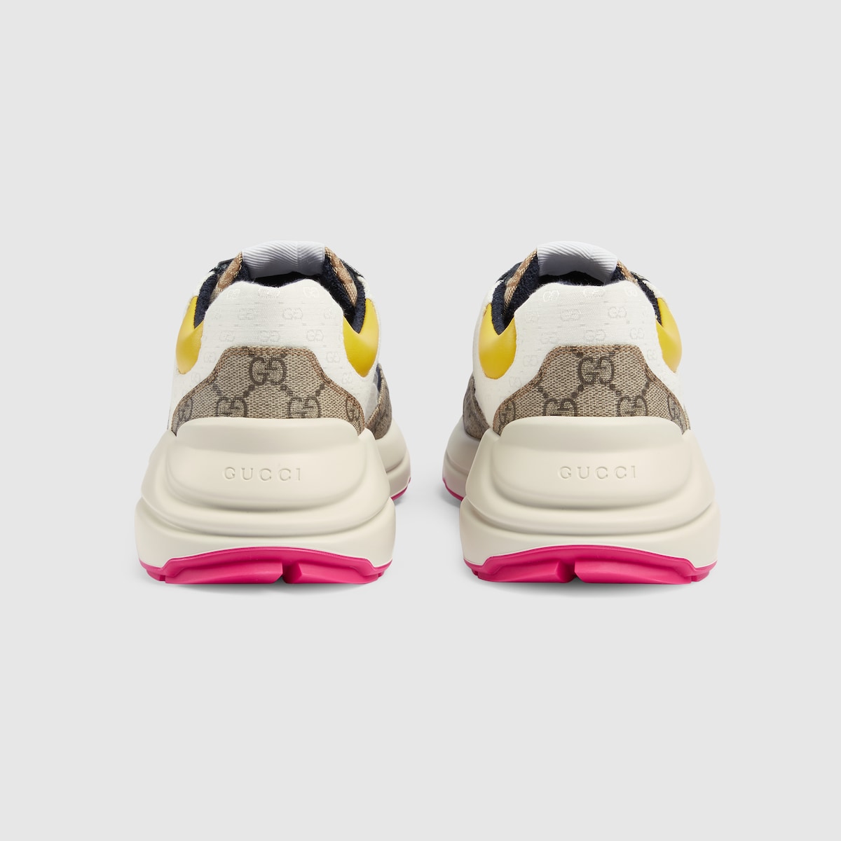 Men's GG Rhyton sneaker in beige/ebony original GG canvas GUCCI® US