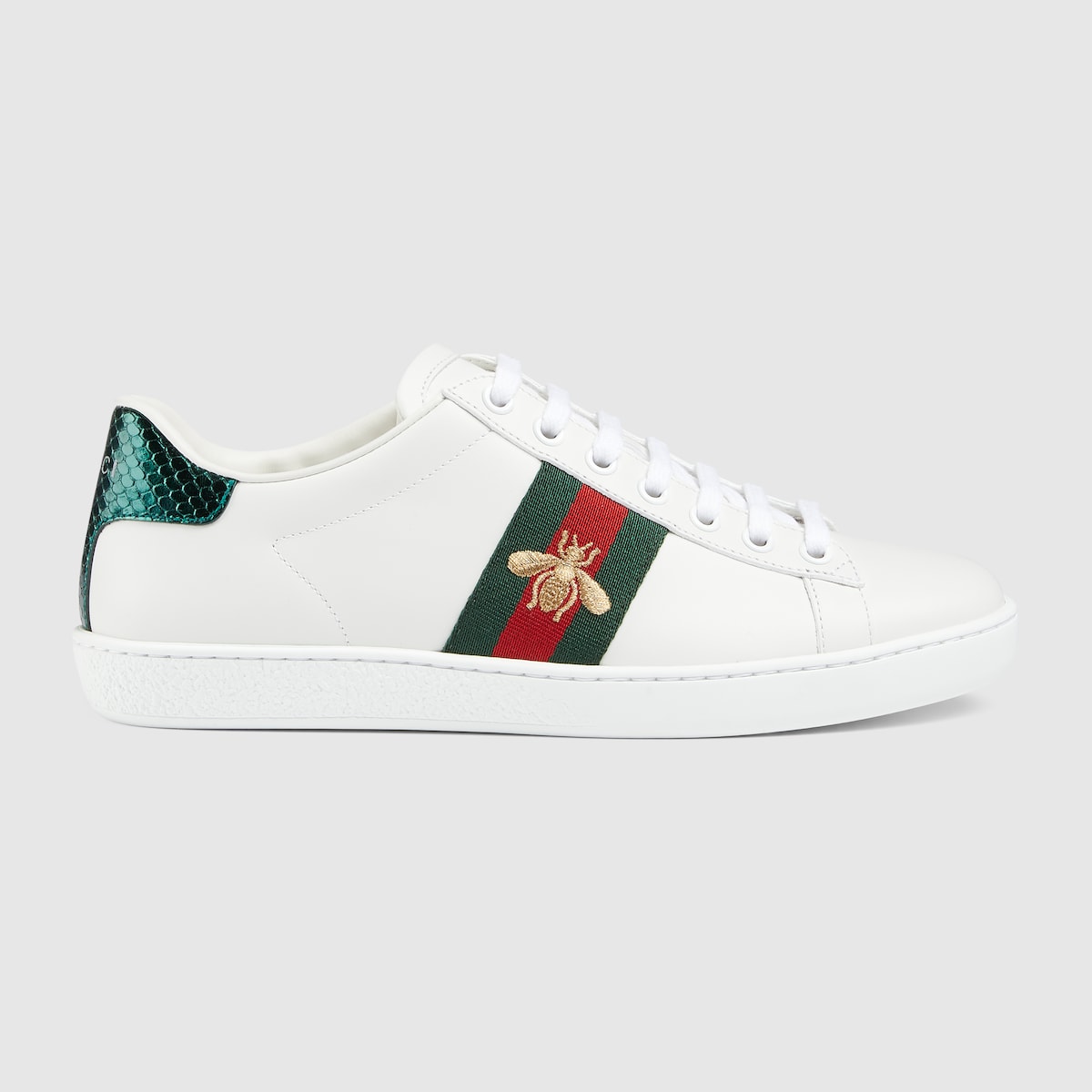 Sneaker Ace para mujer con abeja inpiel blanca GUCCI MX